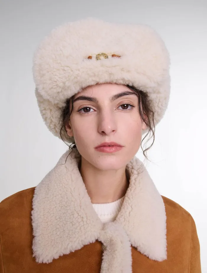 Hats Women Maje Wool Chapka Camel