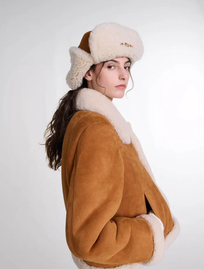 Hats Women Maje Wool Chapka Camel