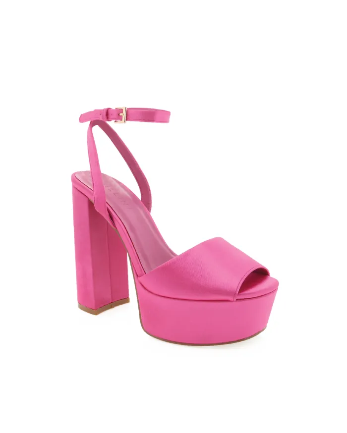 Heels Billini Block Heels BRENNA PINK SATIN