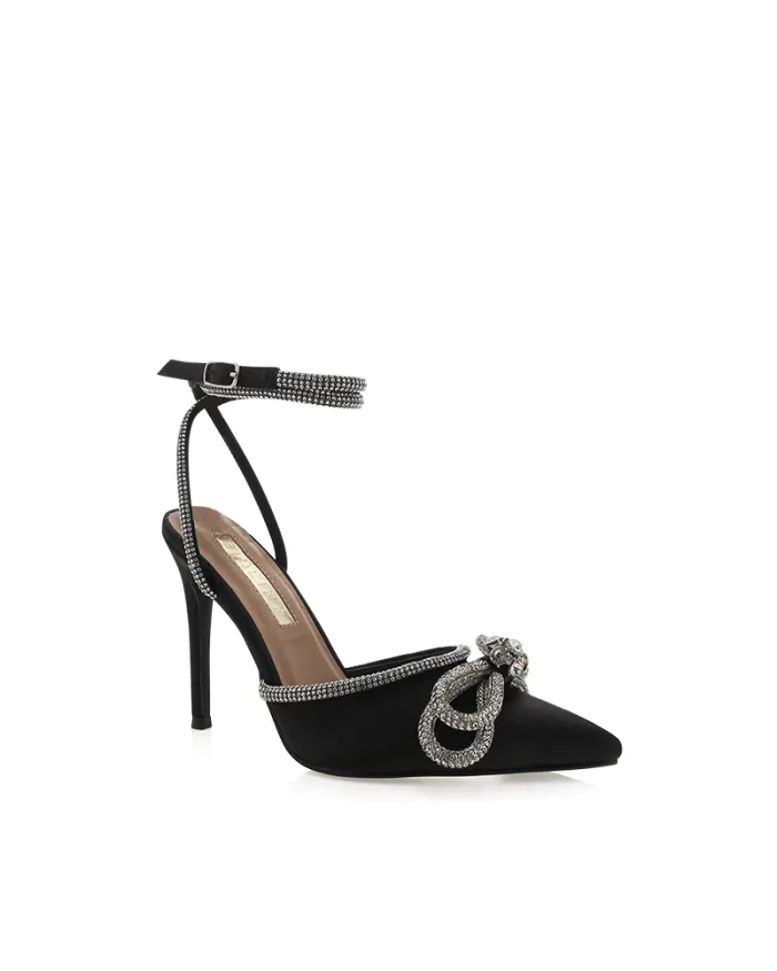 Heels Billini Stiletto Heels ELOPE BLACK SATIN