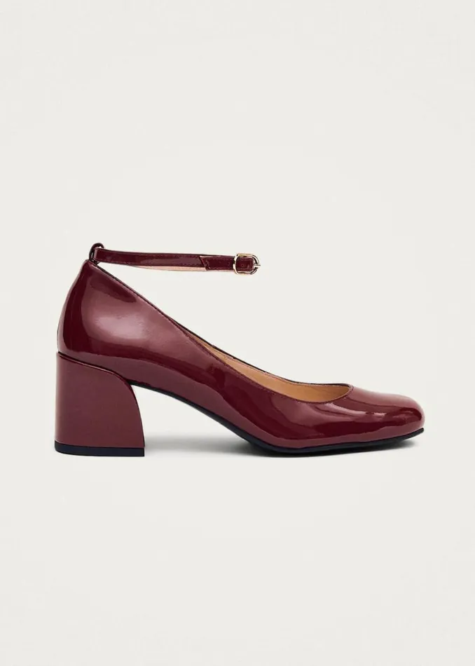 Heels Women ALOHAS Antoine Onix Burgundy Leather Pumps