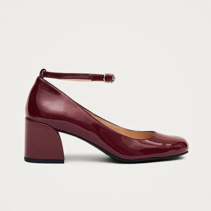 Heels Women ALOHAS Antoine Onix Burgundy Leather Pumps