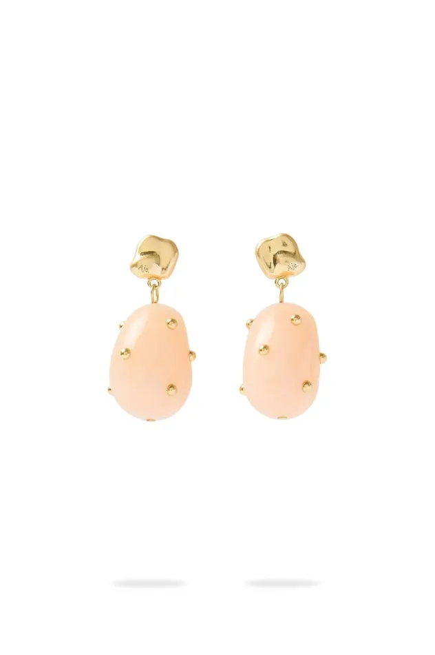 Helena Stone Drop Studs Goldblush Women Aje Jewelry