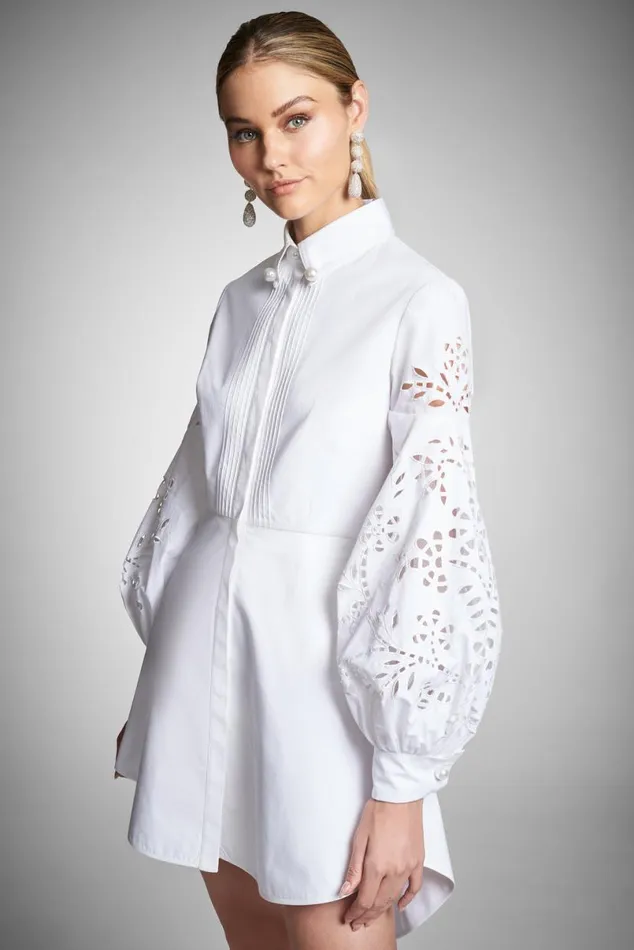 Honeymoon Women Sachin and Babi Tate Shirtdress 8211 White