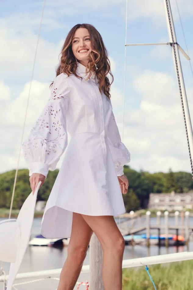 Honeymoon Women Sachin and Babi Tate Shirtdress 8211 White
