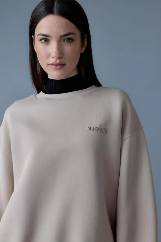 Hoodies and Tops Women Mackage JULIAN DoubleFace Jersey Sweatshirt Emerald Hoodies and Tops Women Mackage JULIAN DoubleFace Jersey Sweatshirt Emerald