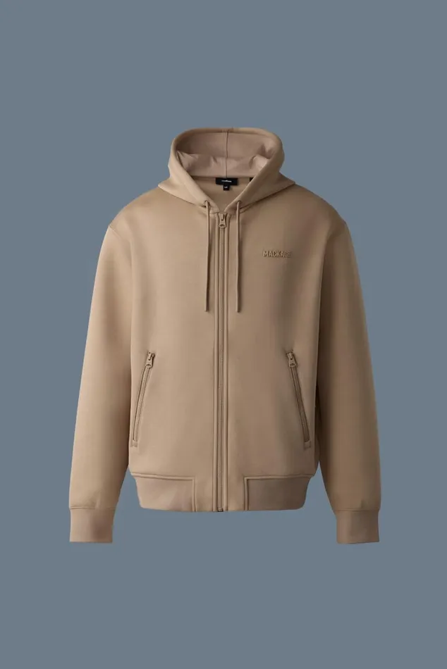 Hoodies and Tops Women Mackage KRYSTOS Doubleface Jersey Zipup Hoodie Garnet Hoodies and Tops Women Mackage KRYSTOS Doubleface Jersey Zipup Hoodie Garnet