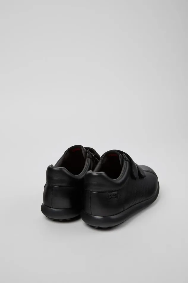 Hook And Loop Kids Camper Pelotas Black Leather Shoes Hook And Loop Kids Camper Pelotas Black Leather Shoes