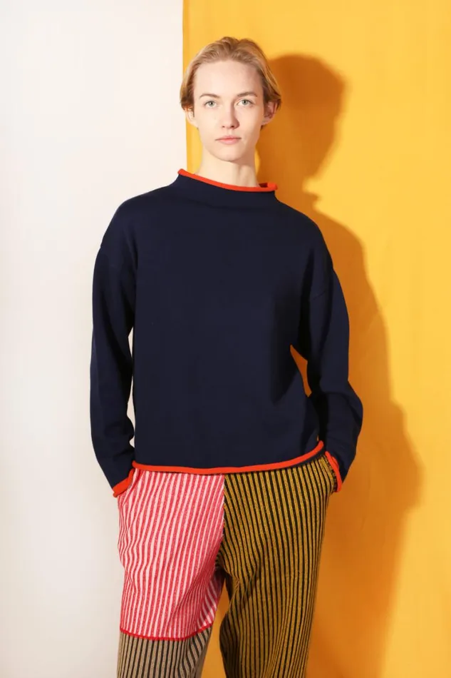 Ivo Knit Navy Womens LF Markey Knitwear