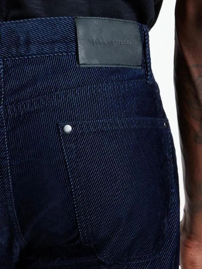 J702 8211 FLOCKED TWILL Blue Black Clothing John Varvatos Jeans