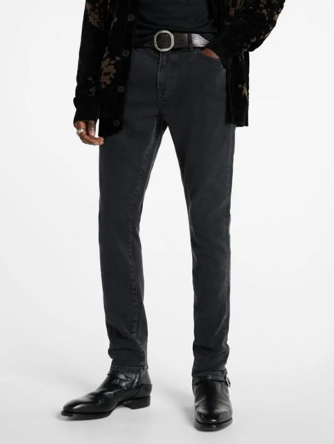 J704TAPERED FIT Blue Black Clothing John Varvatos Jeans
