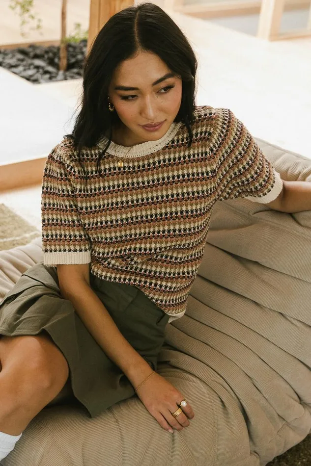 Jemma Knit Sweater Top Multi Women Bohme Tops