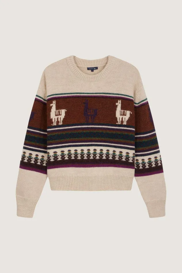 Jumpers and Cardigans Women Soeur VIVIEN JUMPER Multico Offwhite
