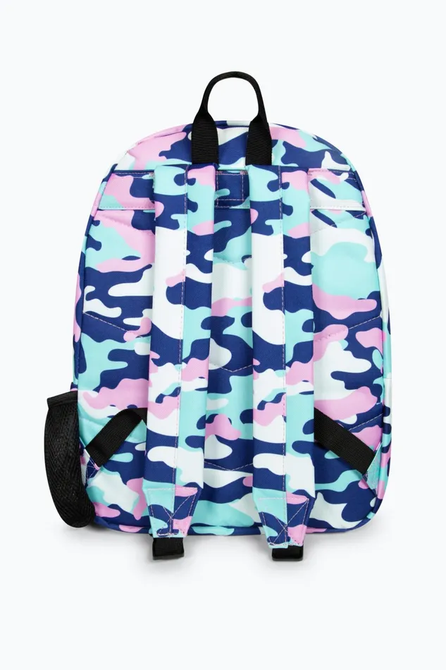 Just Hype Backpacks Hype Girls Iconic PinkBlue Evie Camo Backpack