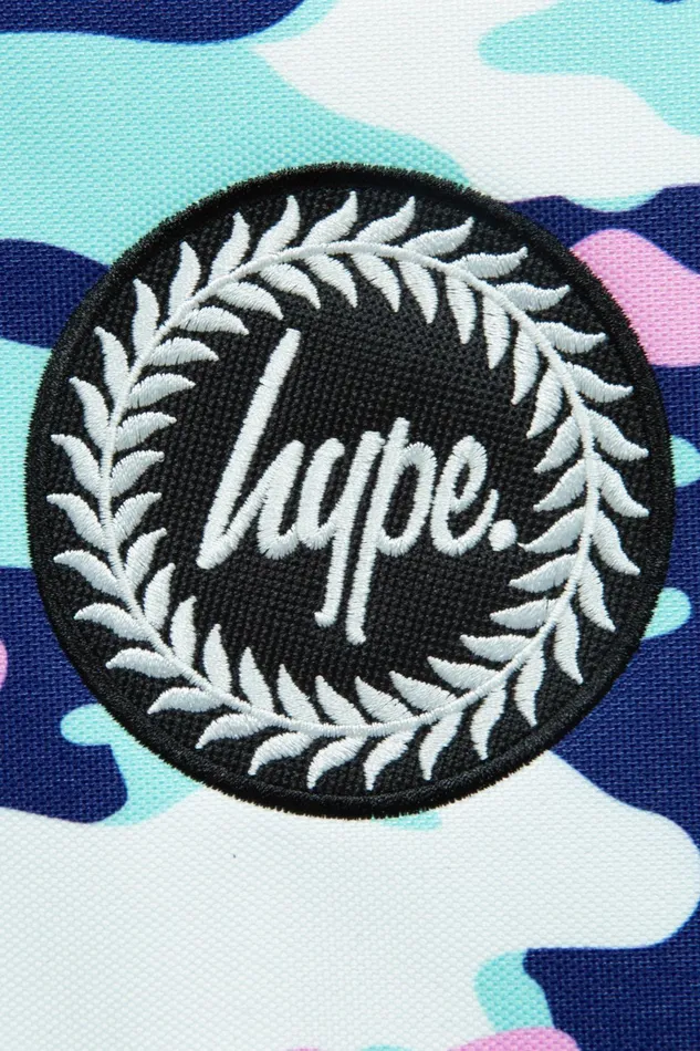 Just Hype Backpacks Hype Girls Iconic PinkBlue Evie Camo Backpack