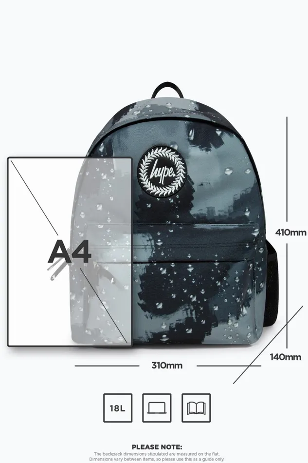 Just Hype Backpacks Hype Unisex Iconic Black Raindrop Camo Backpack