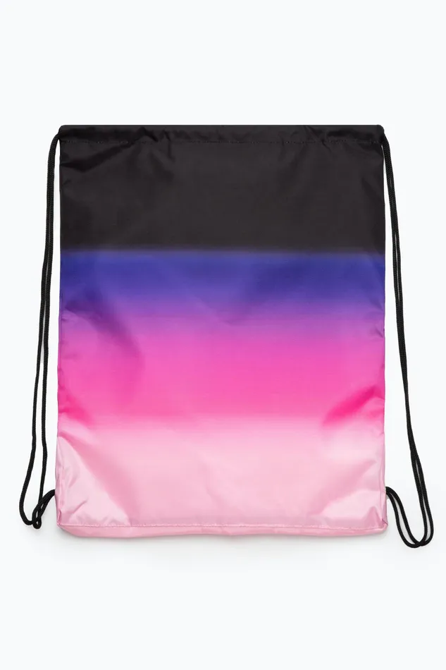 Just Hype Drawstring Bags Hype Black Pink and Purple Gradient Drawstring Bag