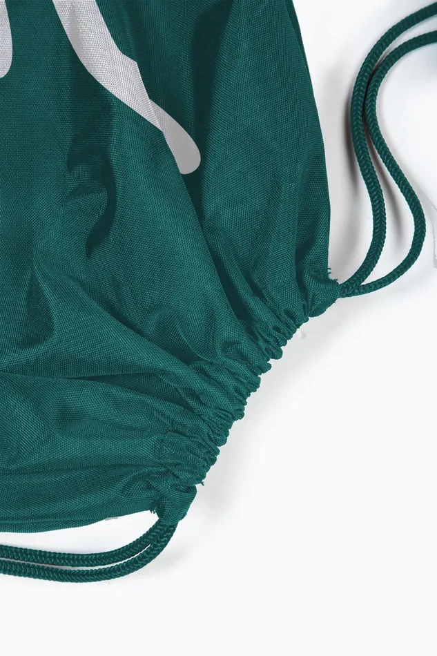 Just Hype Drawstring Bags Hype Unisex Teal Script Drawstring Bag Just Hype Drawstring Bags Hype Unisex Teal Script Drawstring Bag