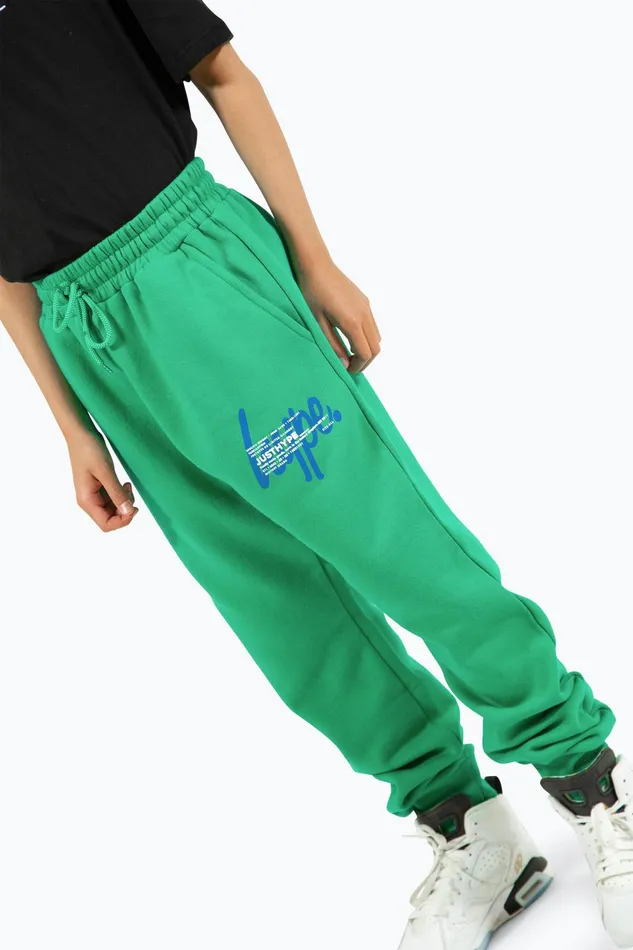 Just Hype Joggers Hype Boys Green Double Joggers