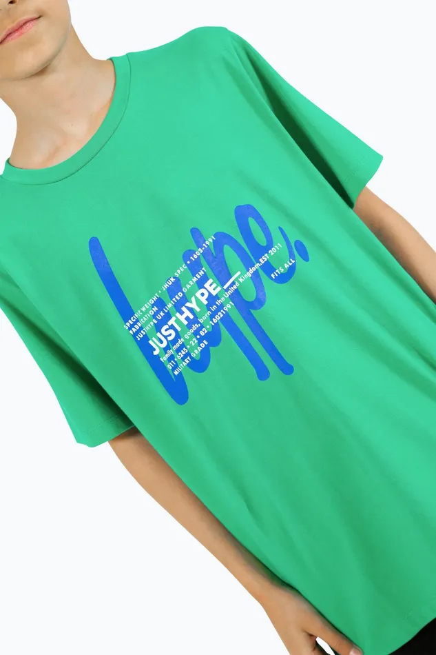 Just Hype TShirts and Vests Hype Boys Green Double TShirt