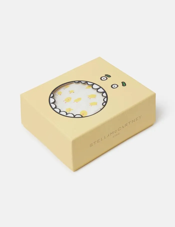 Kids Chick Pattern Baby Gift Set Yellow And White Stella McCartney Baby Boys