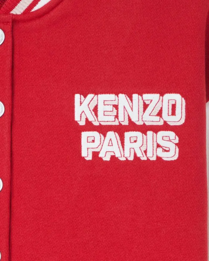 Kids Embroidered Cotton Dress Cherry Kenzo Dresses And Skirts