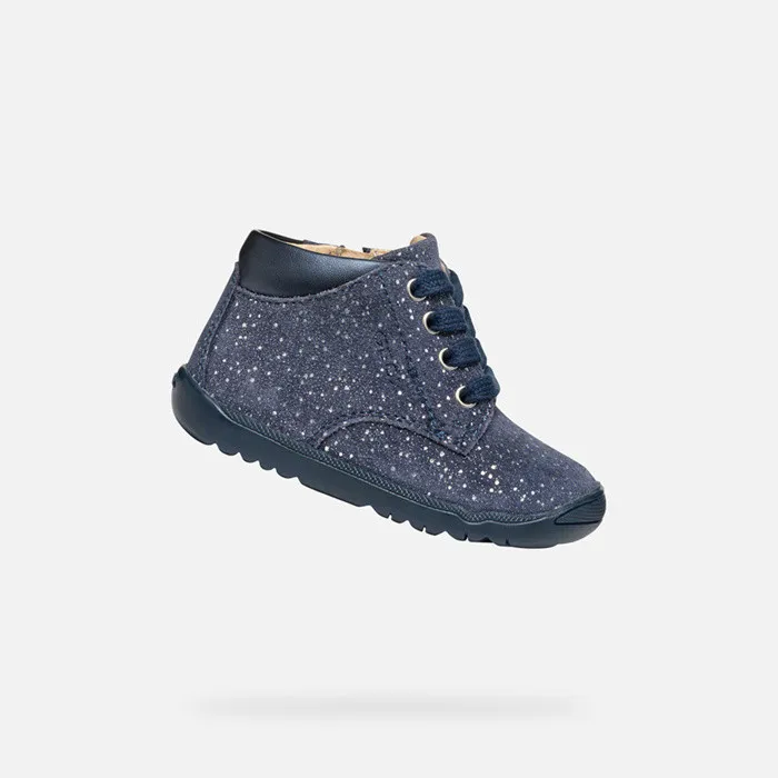 Kids Geox First Steps MACCHIA BABY GIRL Avio Low Top Sneakers Avio