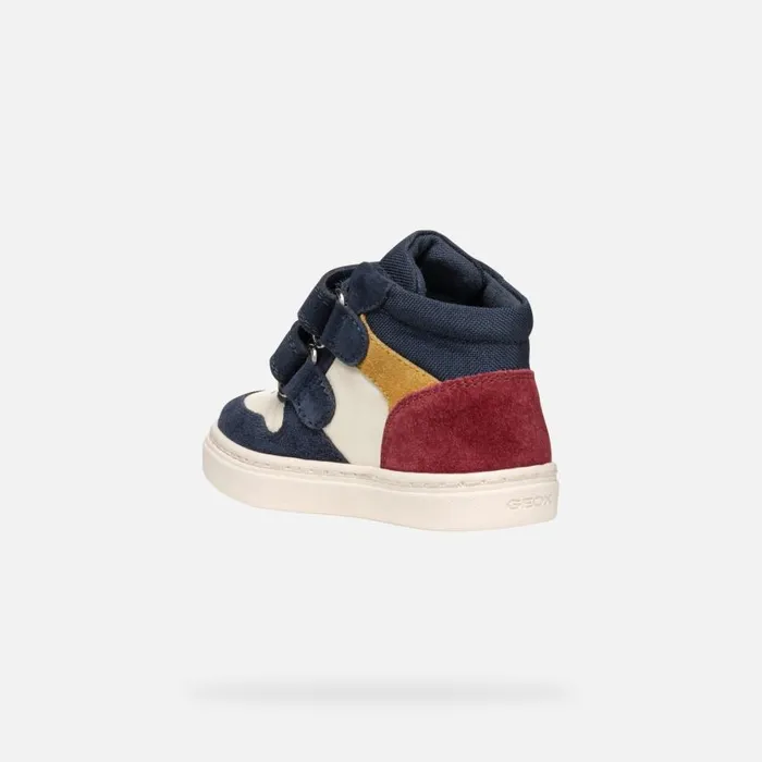 Kids Geox Sneakers NASHIK TODDLER BOY NavyLight Beige High Top Sneakers Navylight Beige