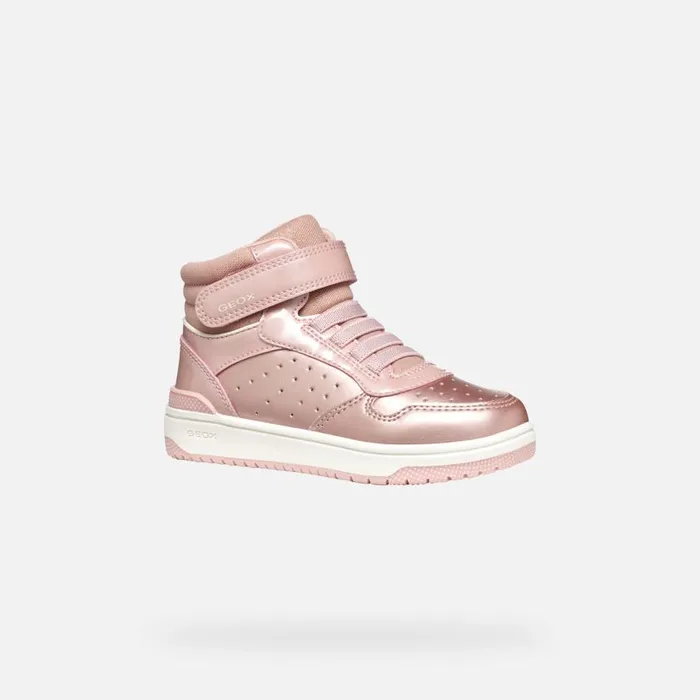 Kids Geox Sneakers WASHIBA JUNIOR Rose High Top Sneakers Rose