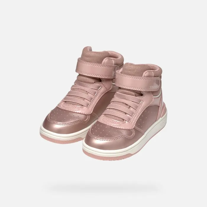 Kids Geox Sneakers WASHIBA JUNIOR Rose High Top Sneakers Rose