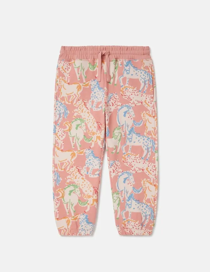 Kids Horse Print Joggers Multicolour Stella McCartney Pants and Shorts