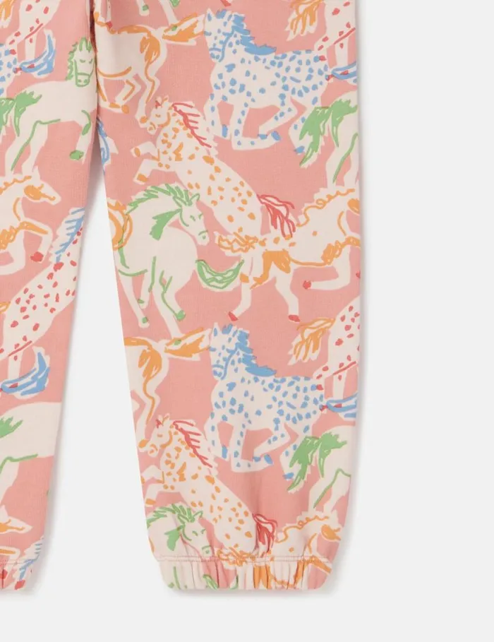 Kids Horse Print Joggers Multicolour Stella McCartney Pants and Shorts