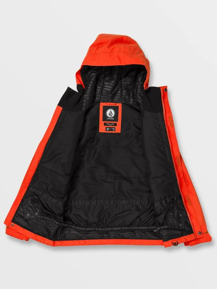 Kids Jackets Volcom Stone 91 Insulated Jacket 8211 Orange Shock