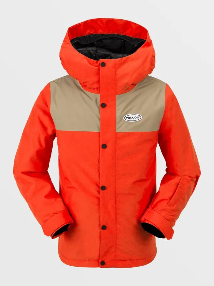 Kids Jackets Volcom Stone 91 Insulated Jacket 8211 Orange Shock