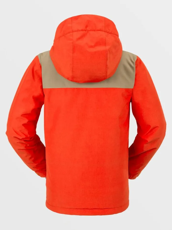 Kids Jackets Volcom Stone 91 Insulated Jacket 8211 Orange Shock