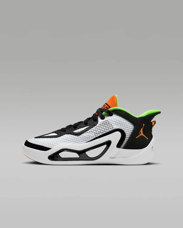 Kids Nike Jordan Tatum 1 Whiteblackgreen Striketotal Orange