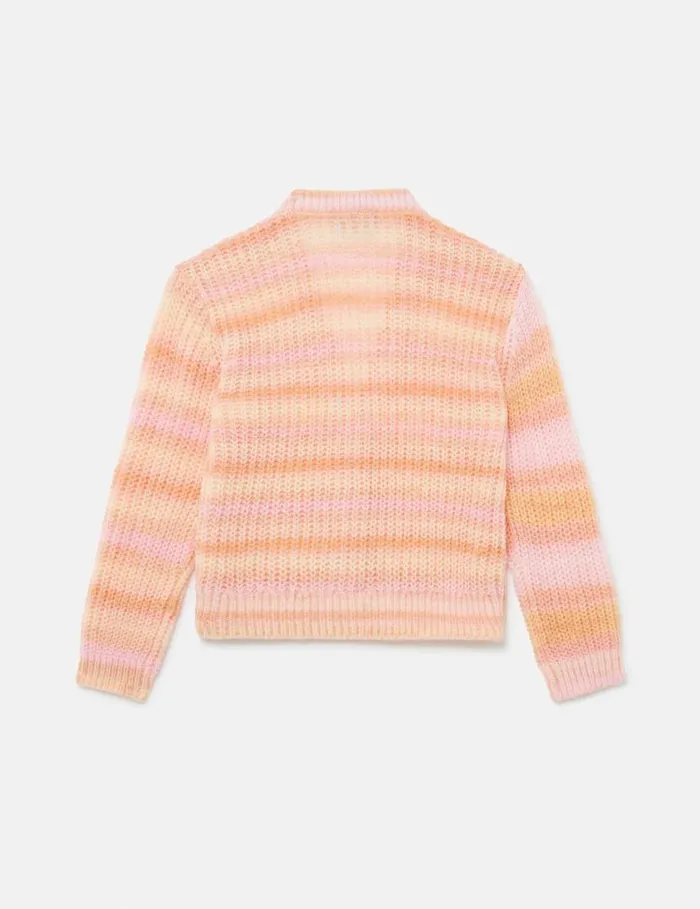 Kids Rainbow Striped Knitted Cardigan Peach Pink Stella McCartney Sweaters and Cardigans Kids Rainbow Striped Knitted Cardigan Peach Pink Stella McCartney Sweaters and Cardigans