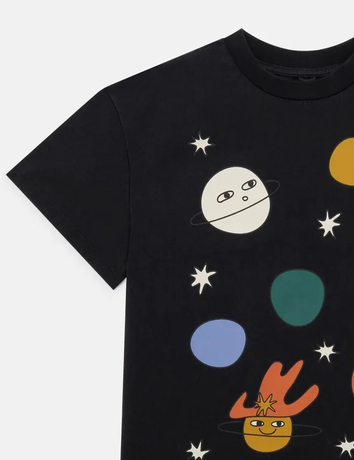 Kids Space Graphic TShirt Black Stella McCartney TShirts And Sweatshirt Kids Space Graphic TShirt Black Stella McCartney TShirts And Sweatshirt