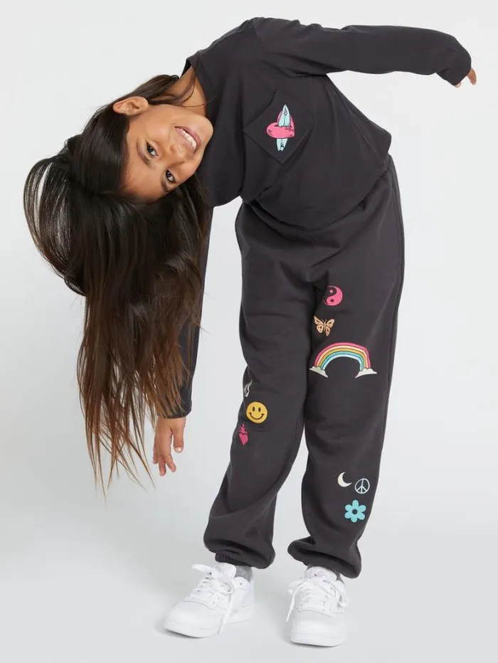 Kids TShirts and Tanks Volcom Girls Pocket Dial Long Sleeve Shirt 8211 Vintage Black