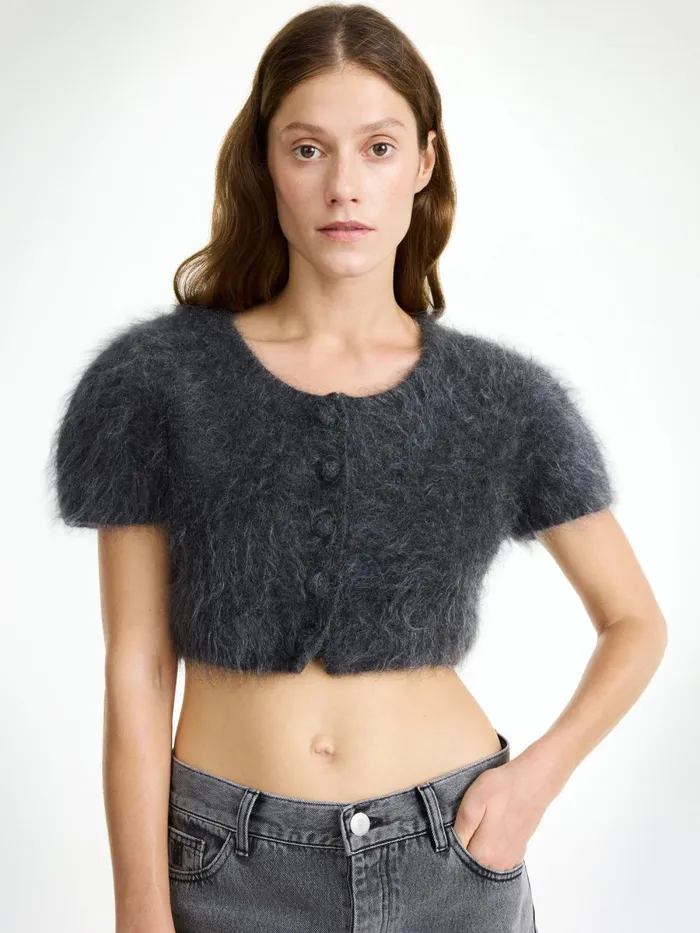Knitwear Women By Malene Birger Zhara Top Jet Grey Knitwear Women By Malene Birger Zhara Top Jet Grey