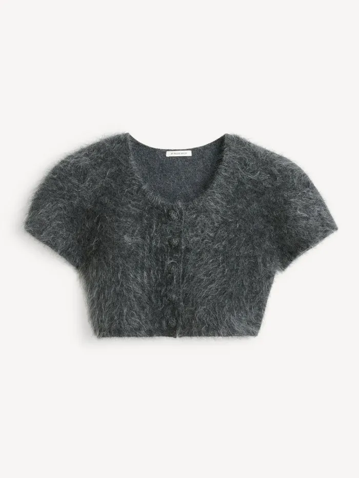 Knitwear Women By Malene Birger Zhara Top Jet Grey Knitwear Women By Malene Birger Zhara Top Jet Grey