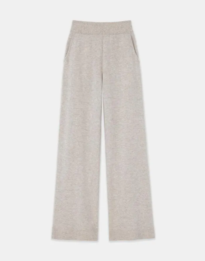 Lafayette 148 New York Cashmerino Wide Leg Pant Black Ready To Wear Pants and Shorts