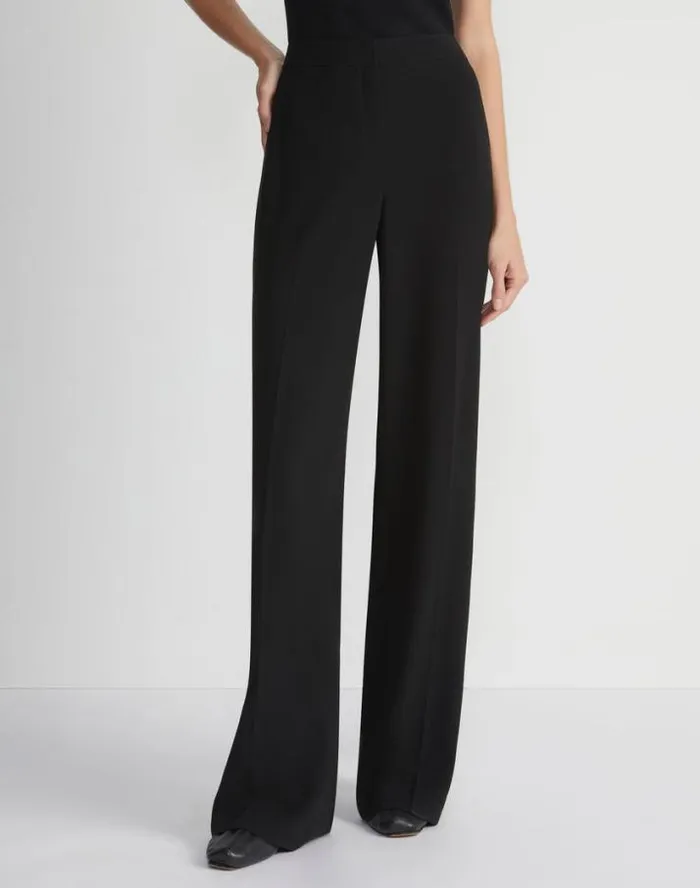 Lafayette 148 New York Finesse Crepe Dalton Pant Black Ready To Wear Pants and Shorts