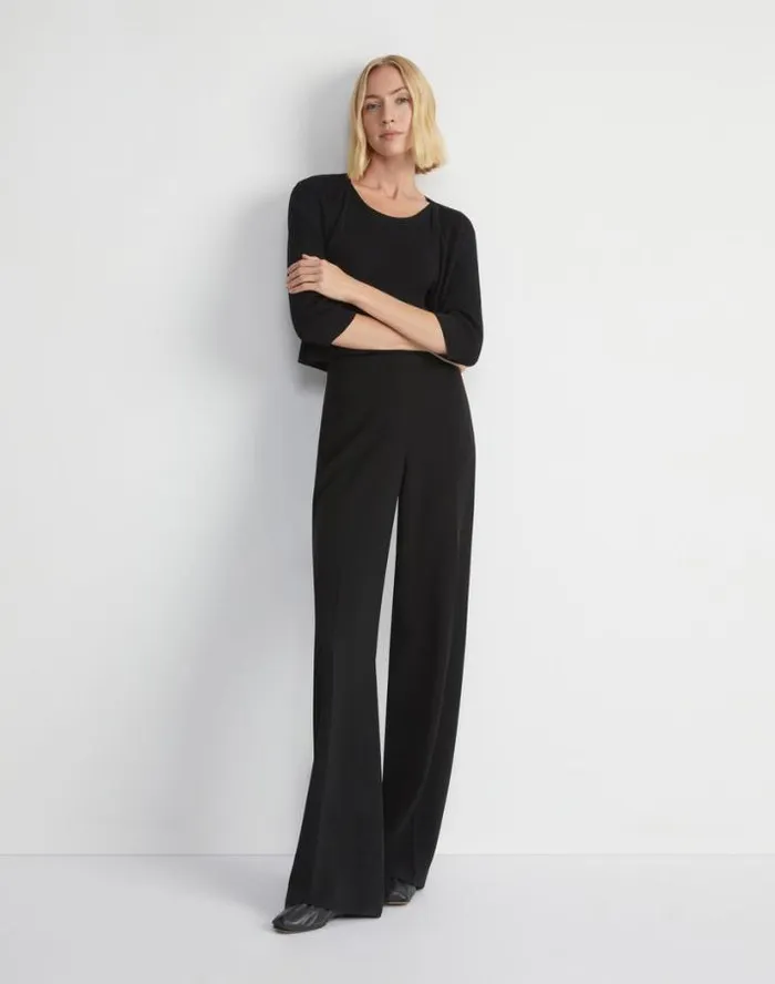 Lafayette 148 New York Finesse Crepe Dalton Pant Black Ready To Wear Pants and Shorts