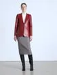 Lafayette 148 New York Nappa Leather Blazer Midnight Blue Ready To Wear Leathers and Suedes