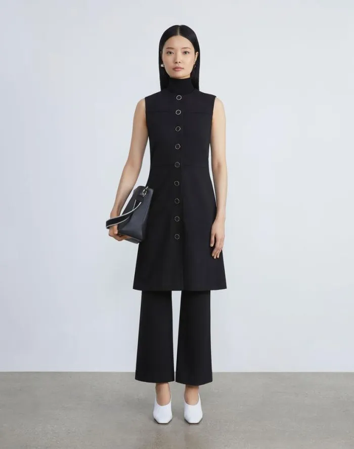 Lafayette 148 New York Punto Milano Gates Flared Ankle Pant Black Ready To Wear Pants and Shorts