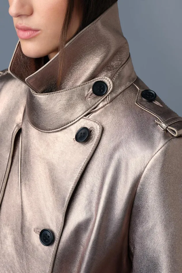 Leather Jackets Women Mackage GAELV Maxi Leather Trench Coat Black
