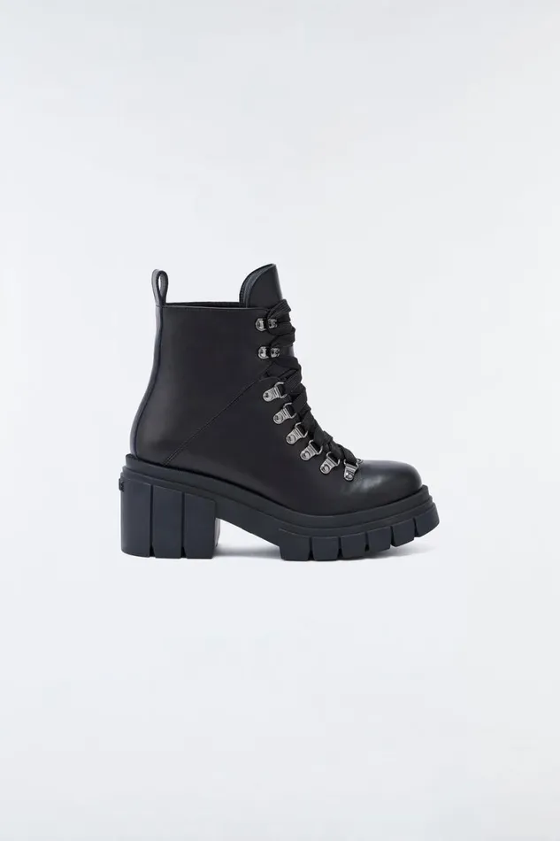 Leather Lined Boots Women Mackage SUMMIT Unlined R Leather Ankle Boot For Women Black