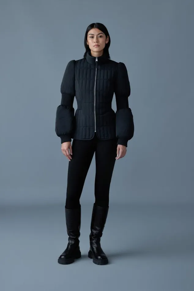 Light Down Jackets Women Mackage FELICIA Light Down Vertical Quilted Jacket Smocked At Waist Cream Light Down Jackets Women Mackage FELICIA Light Down Vertical Quilted Jacket Smocked At Waist Cream