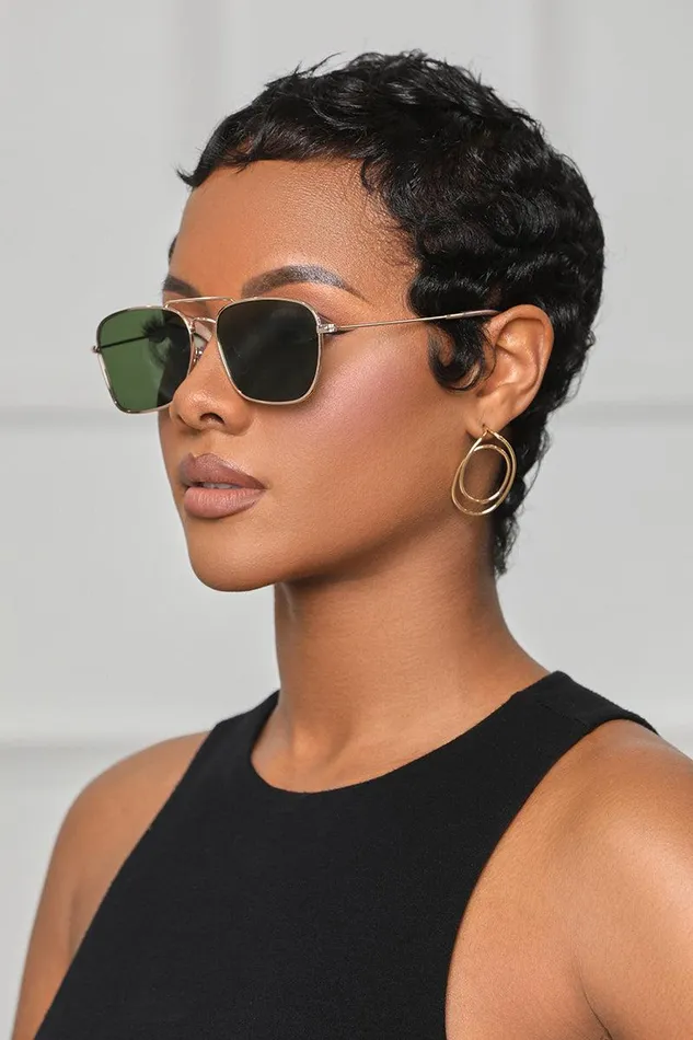 Lilly039s Kloset Eyewear Women Classic Aviator Sunglasses Dark Green